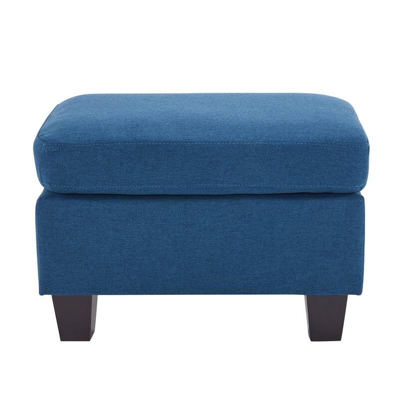 Navy Ottoman Comfortable choice, multiple functions, classic design, and cozy corners