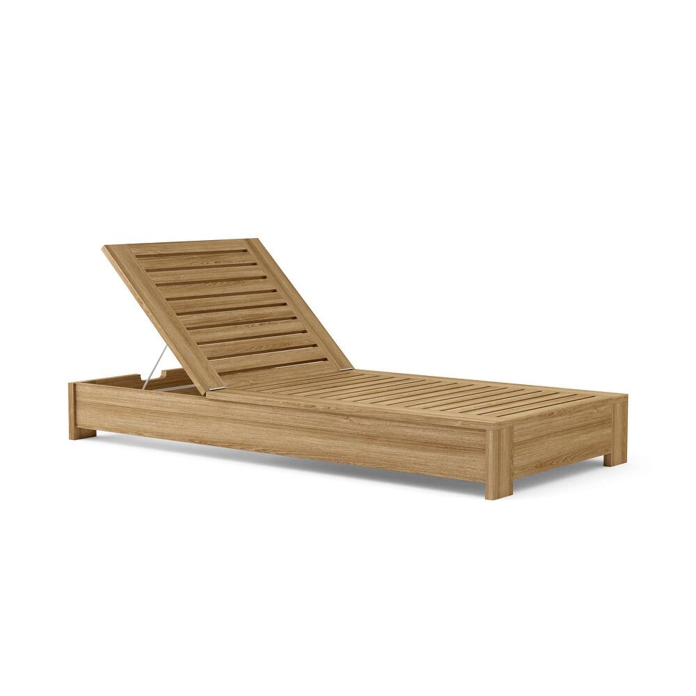 Madera Teak Outdoor Chaise Lounge - Adjustable