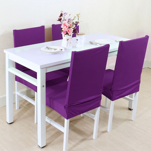 Purple dining new arrivals chair covers