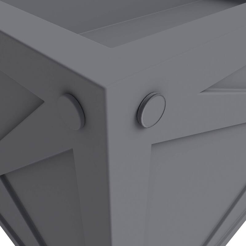 Bonsai Rectangular Fiberstone Planter Box, Modern Weather-Resistant Indoor/Outdoor Pot with Drainage for Healthy Plants