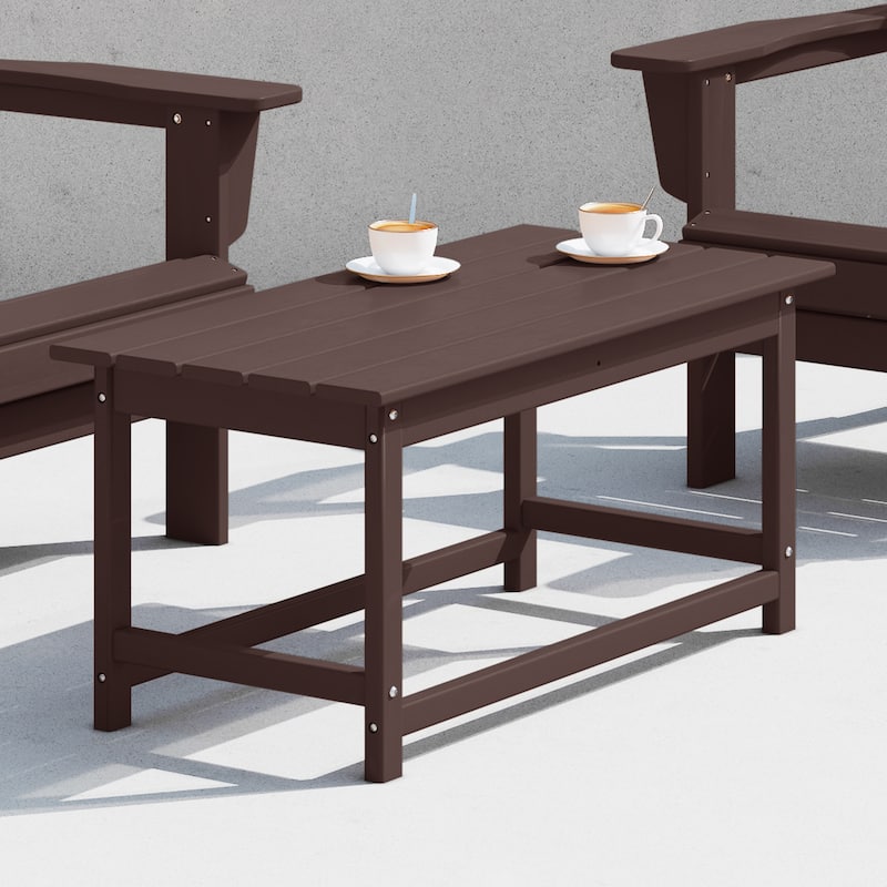 Laguna Hdpe All Weather Outdoor Patio Rectangular Coffee Table