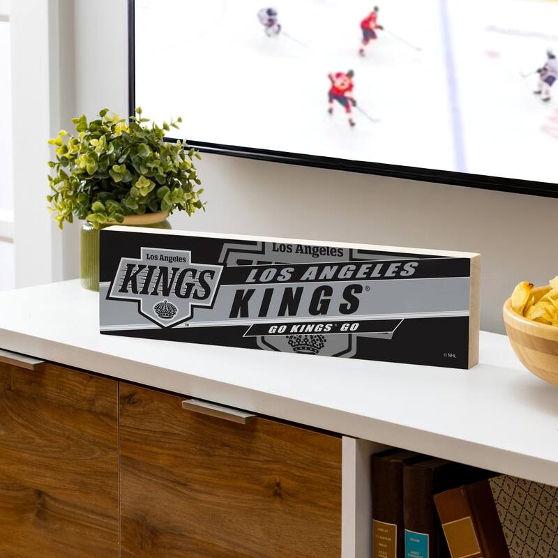 Los Angeles Kings Wooden Tabletop Mantel Shelf Sign - 5" x 18"