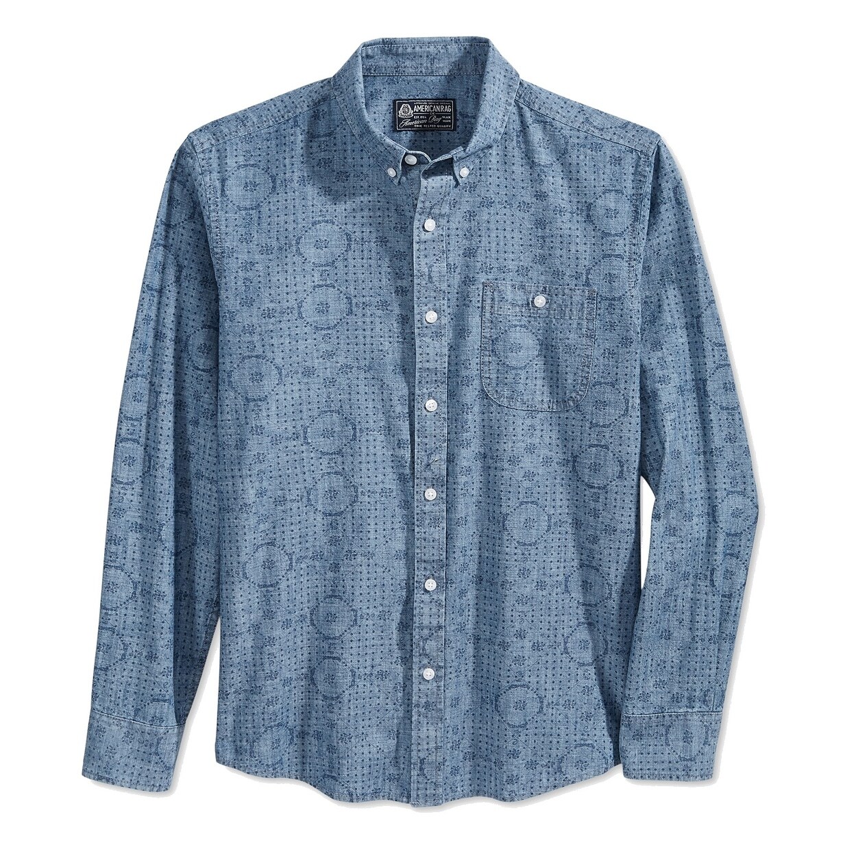 Shop American Rag Mens Small Paisley Print Button Down Shirt