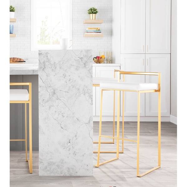 Silver Orchid Forrest Gold Stackable Bar Stools (Set of 2) On Sale