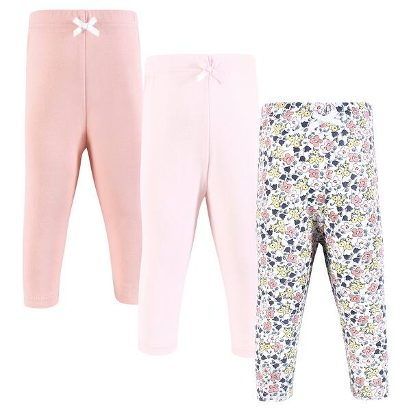 slide 1 of 1, Hudson Baby Infant Girl Cotton Pants and Leggings, Ditsy Floral, 2T Ditsy Floral - 3T
