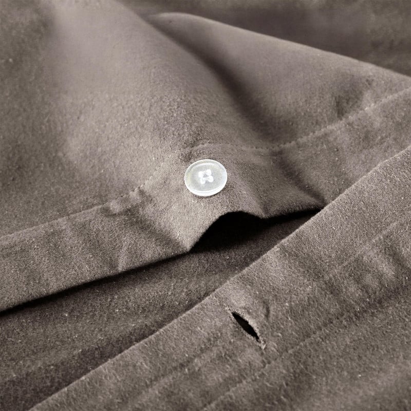 Superior Classic Solid Flannel Cotton Duvet Cover Set