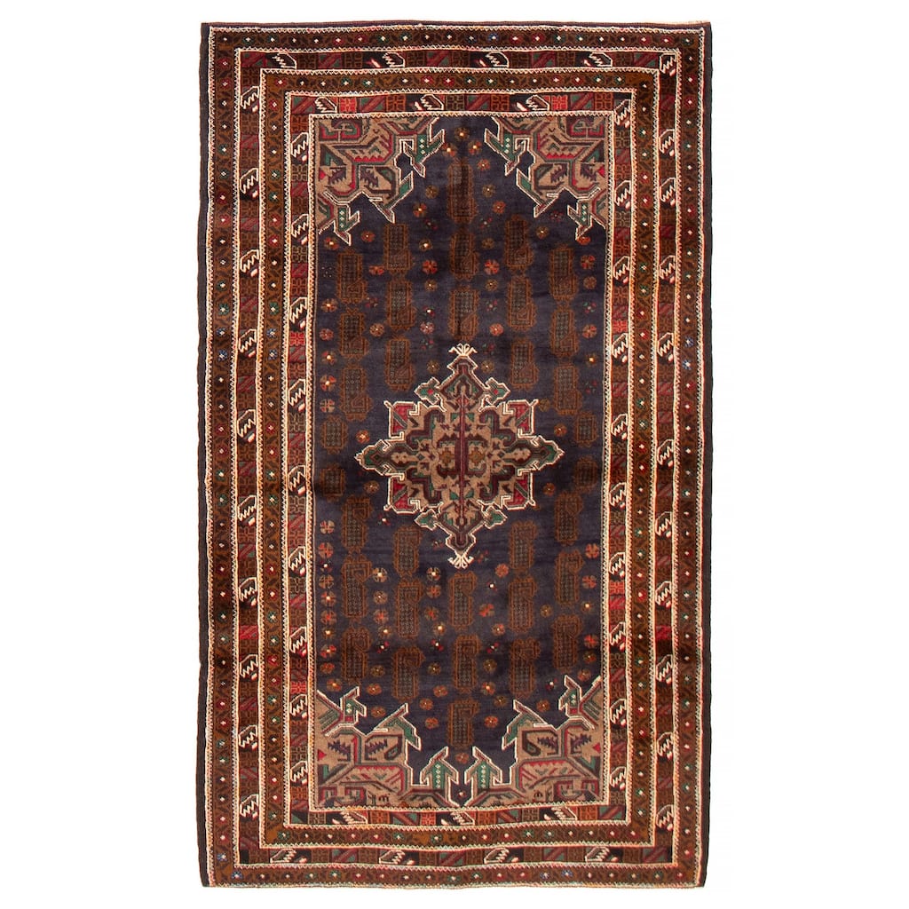 Teimani Navy Rug 3'8" x 6'4" - 3'8 x 6'4