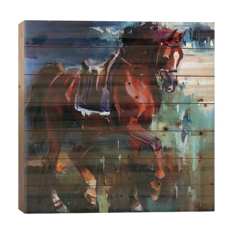 Inversion Print On Wood by Tatyana Yabloed - Multi-Color - 26x26x1.5