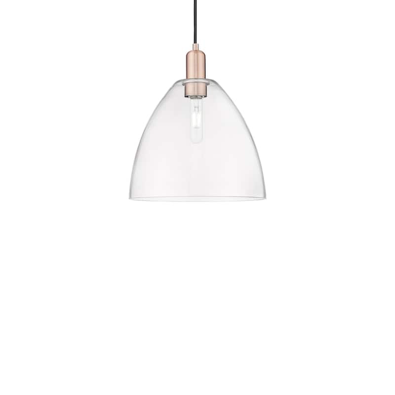 Innovations Lighting 716-1P-14-12 Bristol Pendant Bristol 12" Wide - Antique Copper / Clear