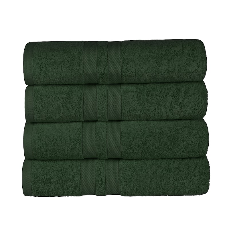 Superior 100% Ultra Soft Cotton Highly Absorbent Medium Weight Solid Bath Towel – Set of 4