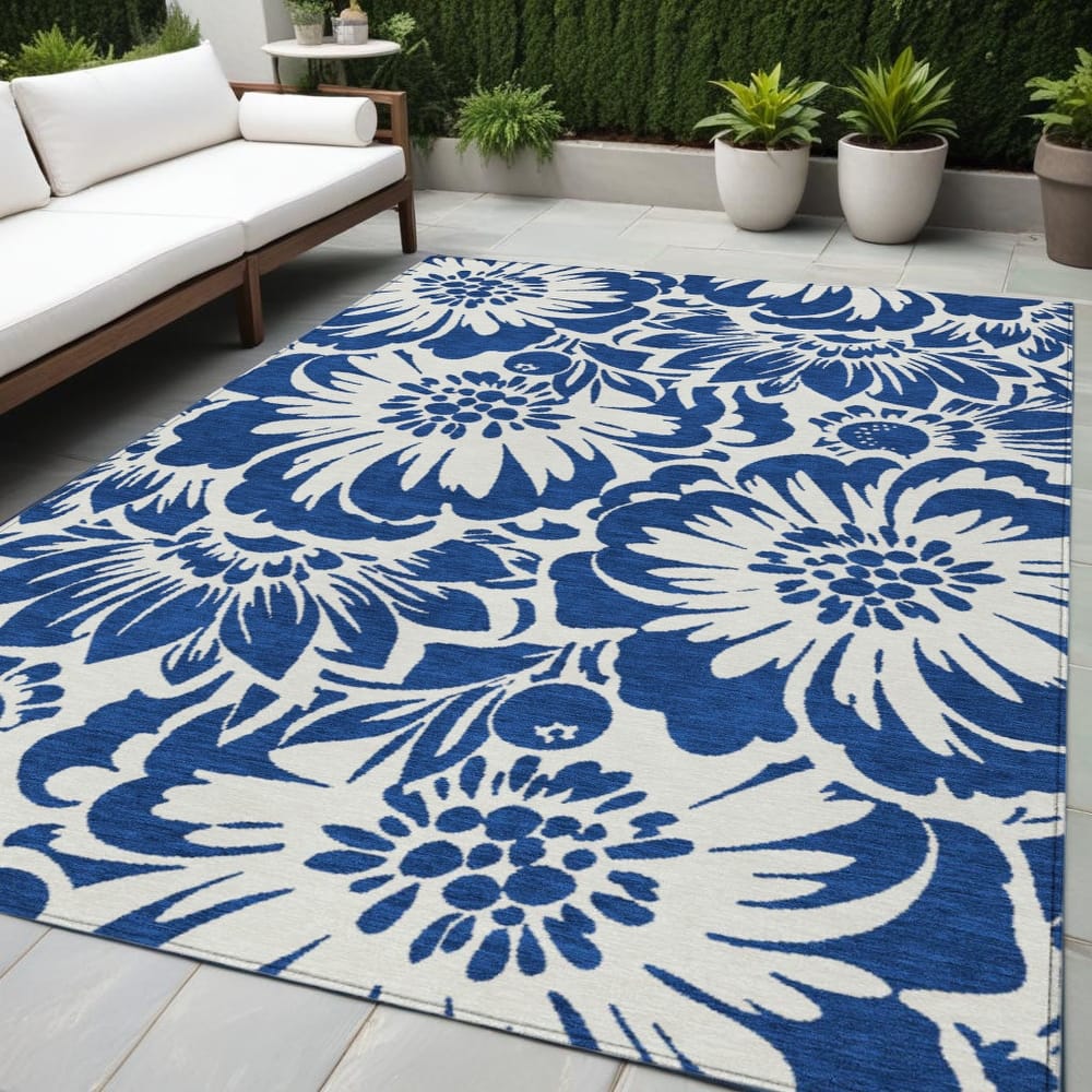 Allova Garden-Inspired Weather Resistant Classic Meets Modern Runner Outdoor Rug