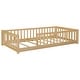 preview thumbnail 21 of 32, Twin Floor Platform Bed with Fence without Door