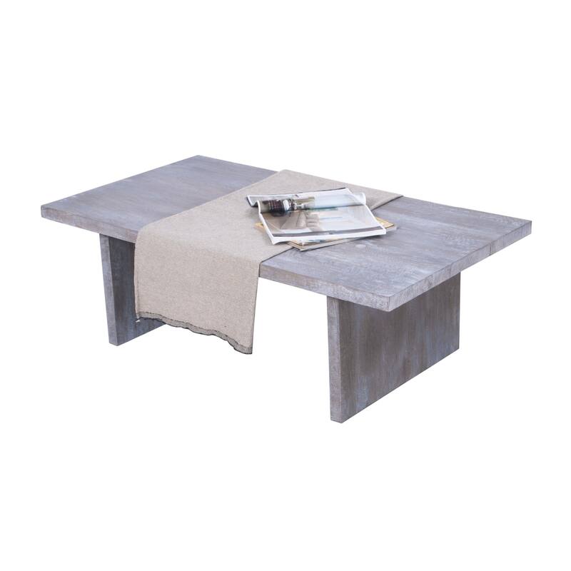 SAFAVIEH Elyse Mid-Century Rectangular Coffee Table - 47Wx26Dx16H - Grey Wash