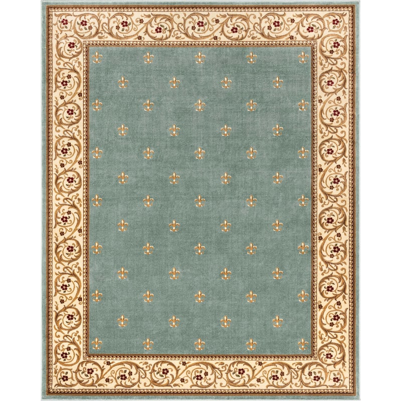 Well Woven Barclay Fleur De Lis Traditional Oriental Living Room Rug