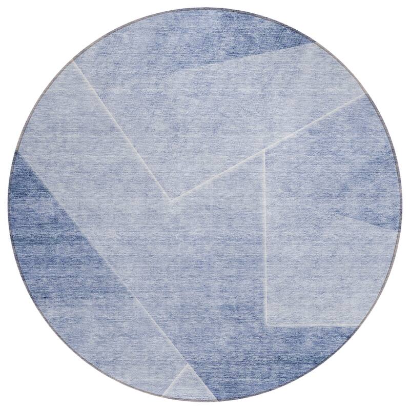 Machine Washable Indoor/ Outdoor Chantille Contemporary Abstract Rug