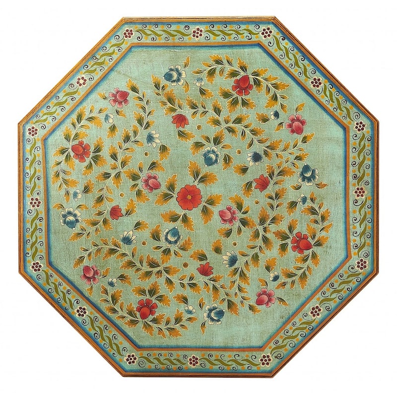 Hand Painted Coffee Table - 28.5' x 28.5' x 18'