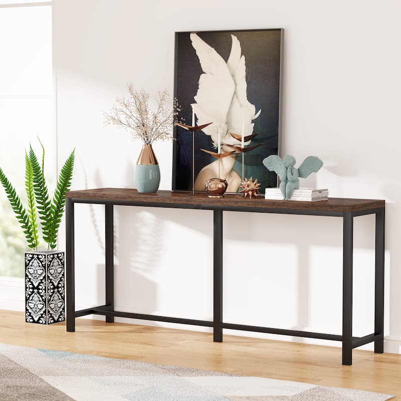 70.9" Console Sofa Entryway Table for Living Room - Brown