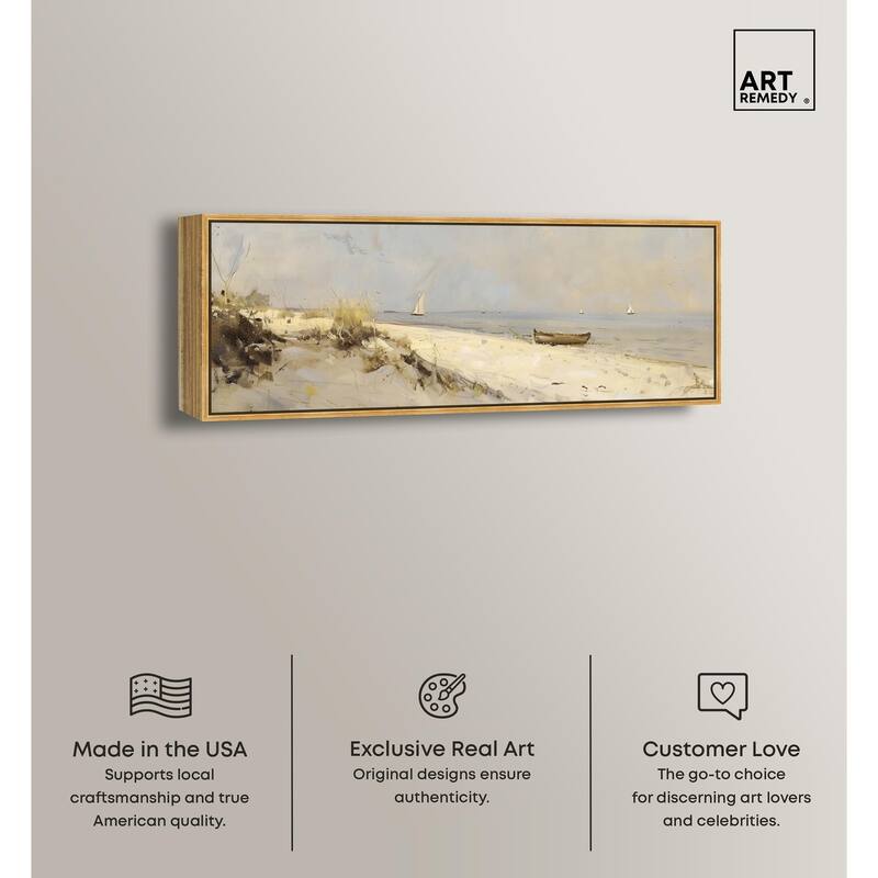 By the Sea Panoramic Canvas by Art Remedy