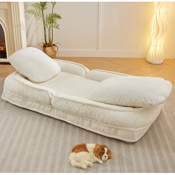 Folding Lazy Sofa Chair Bean Bag Chair Sleeping Mat Pet Bed