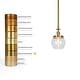 preview thumbnail 11 of 17, Beta Modern Gold 1-Light Mini Globe Glass Pendant Light for Kitchen Island - D 4.9" x H 7.6"