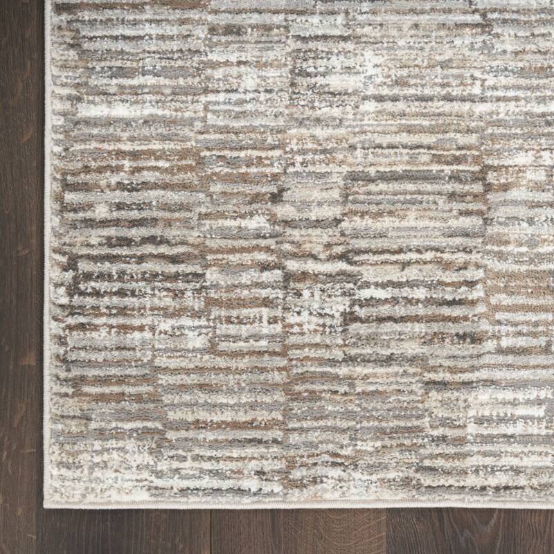 Power Loomed Abstract Modern Non Skid Stain Resistant Area Rug - 144' X '108' X '0.5