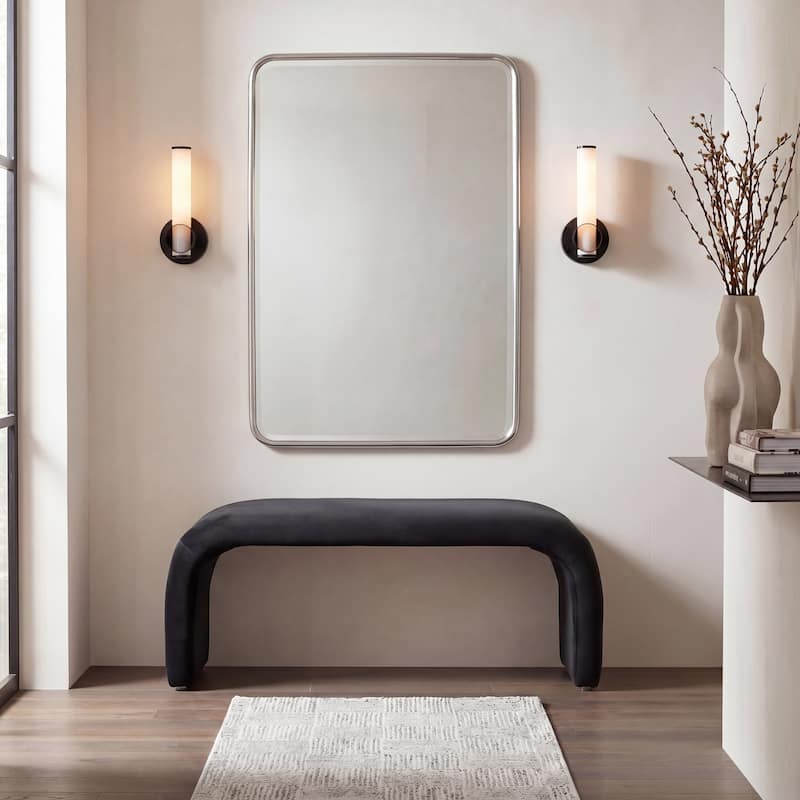 SAFAVIEH Margarett Modern Minimalist Glam Bench - 45" W x 18" D x 19" H - 45"W x 18"D x 19"H