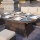 preview thumbnail 4 of 6, Ellington Outdoor Oval Wicker Firepit Table