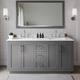 Option Dark Gray / White Quartz Top / Brushed Nickel