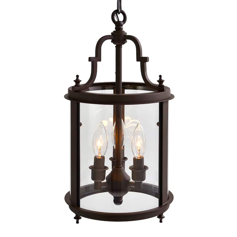 Desire 3 Light Oil Rubbed Bronze Drum Shade Mini Pendant - Oil Rubbed Bronze