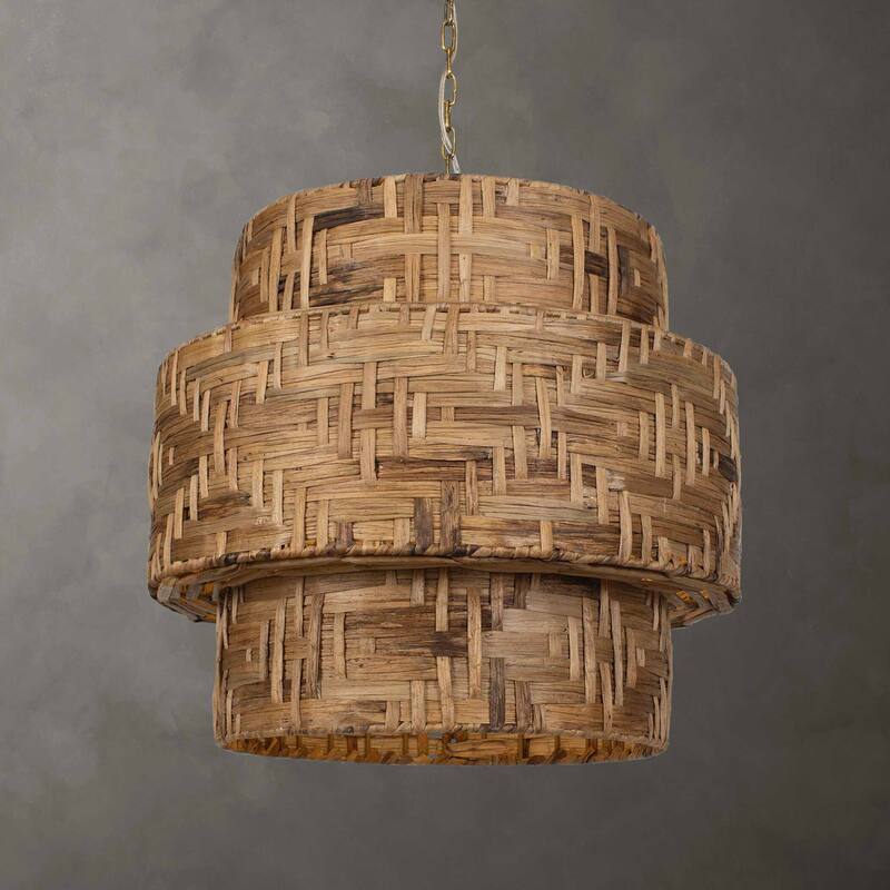 Uttermost 21618 Water Hyacinth 4 Light 24" Wide Pendant with Hyacinth