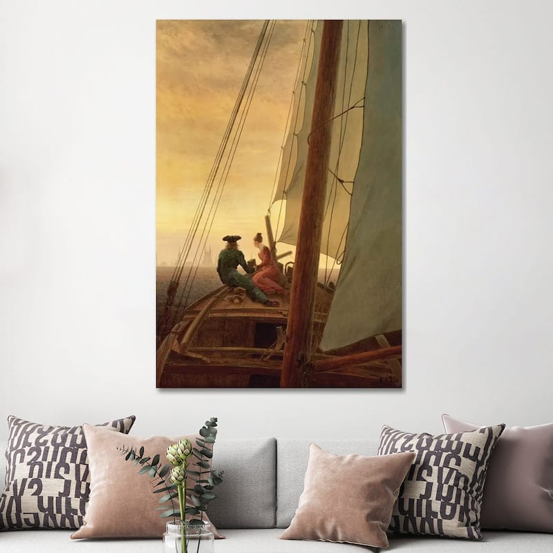 iCanvas "On Board A Sailing Ship, 1819" by Caspar David Friedrich Canvas Print