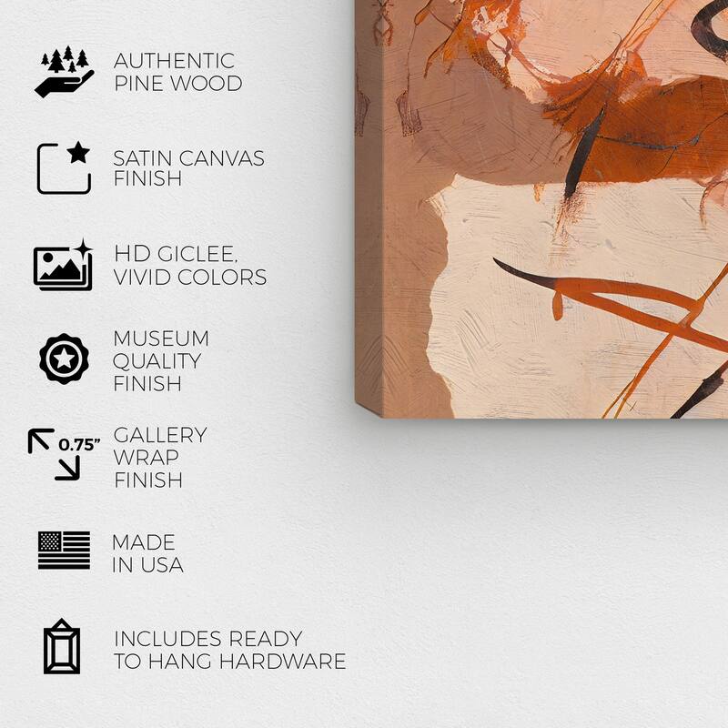 Wynwood Studio Canvas Abstract Tan and Taupe Brown and Modern & Contemporary Wall Art Canvas Print