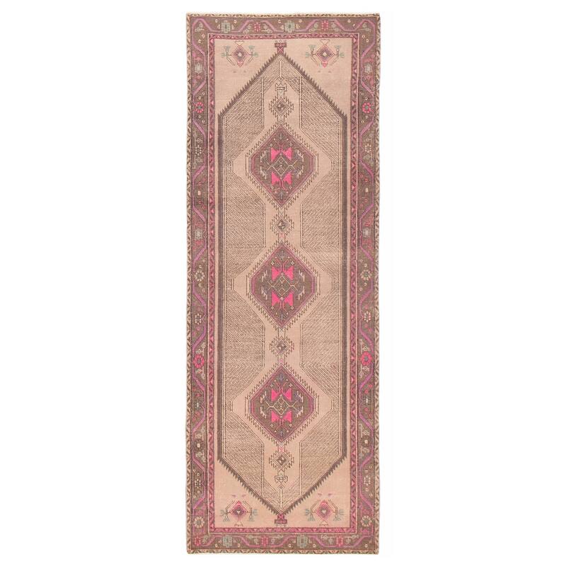 ECARPETGALLERY Hand-knotted Konya Anatolian Beige Wool Rug - 3'8 x 10'3 - Beige - 3'8 x 10'3