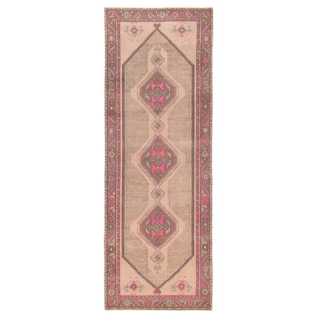 ECARPETGALLERY Hand-knotted Konya Anatolian Beige Wool Rug - 3'8 x 10'3