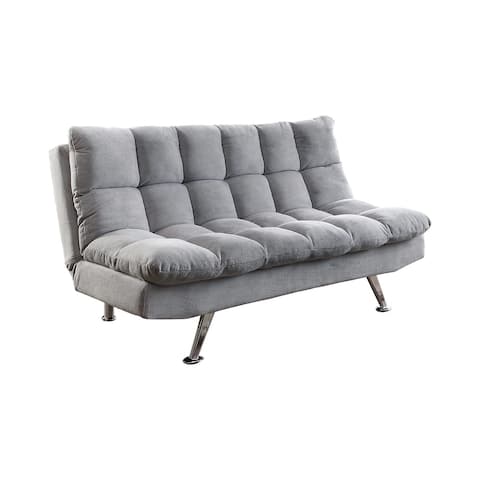 Upholstered Sofa Bed with Biscuit Tufted, Light Grey