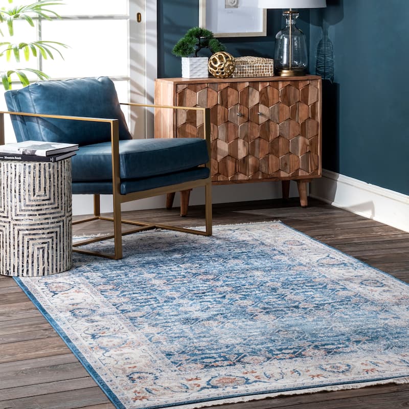 Nuloom Fernanda Faded Persian Area Rug - 3' x 5' - Blue