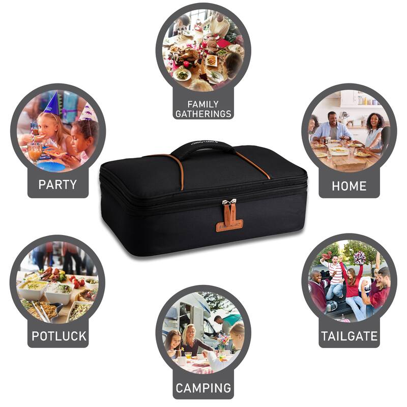 HOTLOGIC Portable Casserole Expandable Max Oven XP, Black