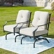 preview thumbnail 9 of 7, Patio Festival Outdoor Metal Rocking-Motion Chair with Cushions (2-Pack)