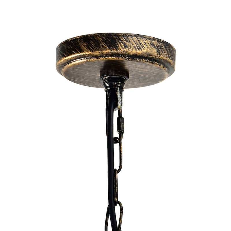 Amazon 4 Light Antique Forged Copper Pendant - Antique Forged Copper