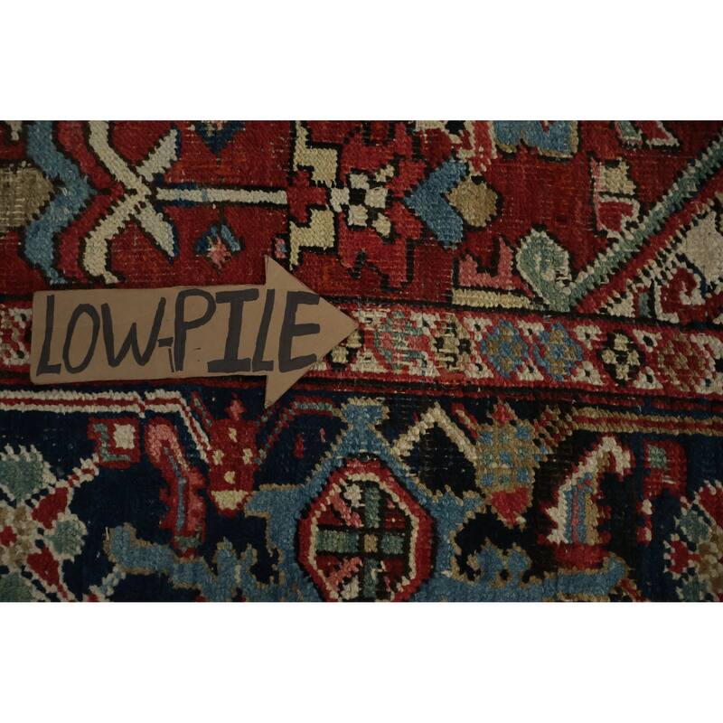 Hand Knotted Oriental 100% Wool Carpet Traditional Medallion Red Heriz Area Rug - 10' 8'' X 7' 7''