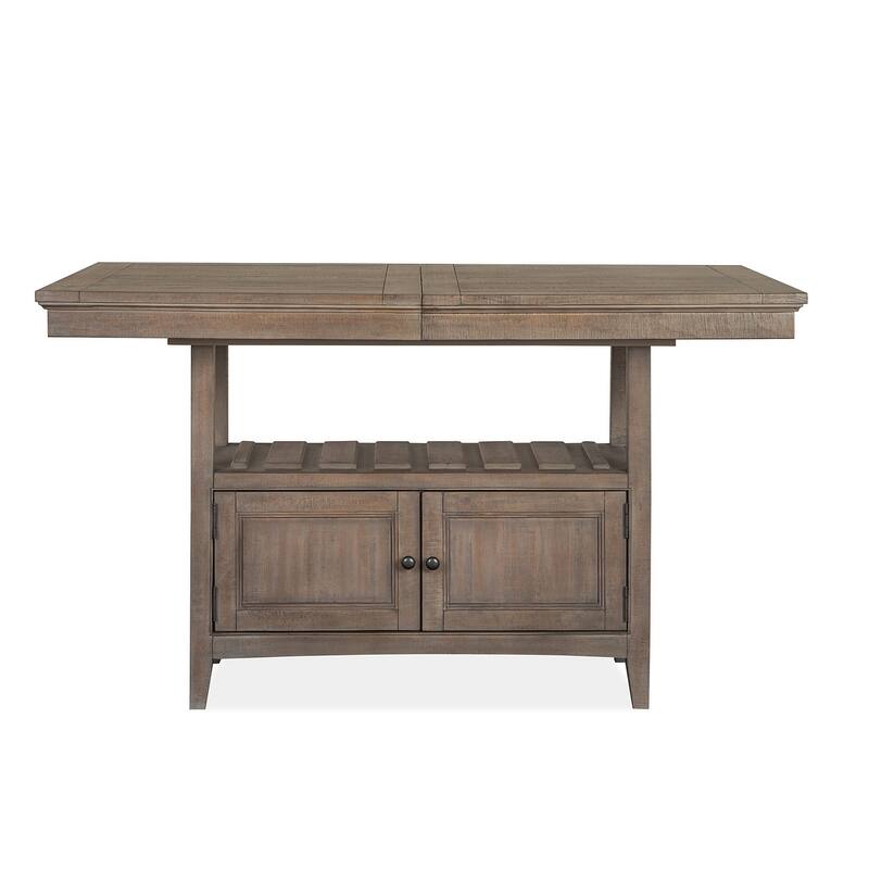 Magnussen Home Paxton Place Dovetail Grey Extendable Counter Height Dining Table - 38''W x 60''D x 36''H