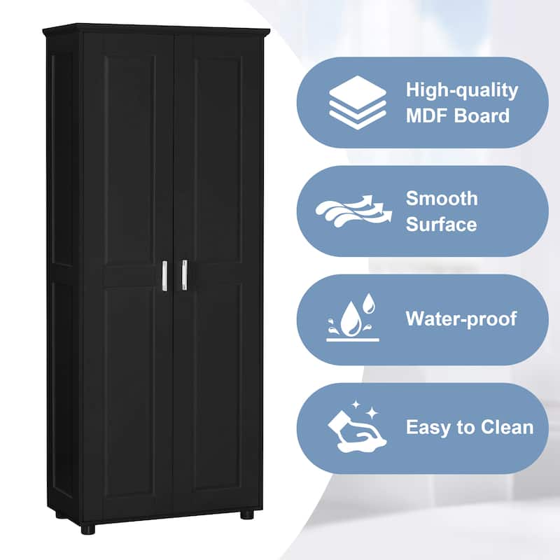 GDF Studio - Karry Modern MDF Storage Cabinet with Two Doors and Adjustable Shelf