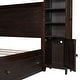 preview thumbnail 30 of 43, Stylish Queen Size Wooden Bed with Integrated Storage, Shelves, and Outlets - Perfect for Modern Bedrooms in Grey
