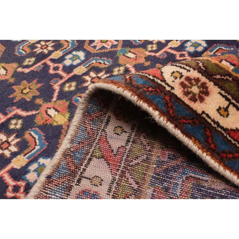 ECARPETGALLERY Hand-knotted Andelz Dark Navy Wool Rug - 3'3 x 9'1