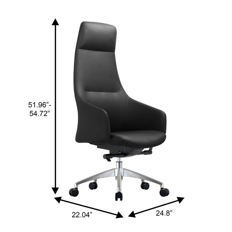 Celeste Ergonomic High Back Leather Executive Office Chair with Adjustable Height, Iron Frame, and Swivel Computer Task Chair