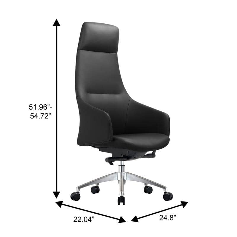 Celeste Ergonomic Adjustable Height Leather Executive Office Chair with Durable Iron Frame, and Swivel for Comfort & Support