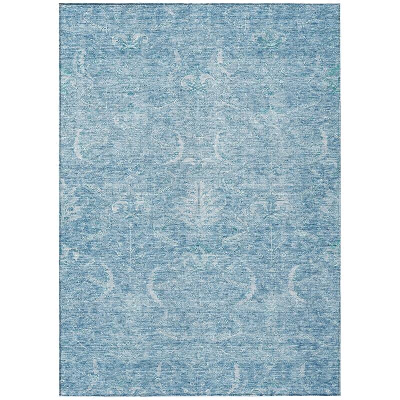 Machine Washable Indoor/ Outdoor Boho Traditional Chantille Rug