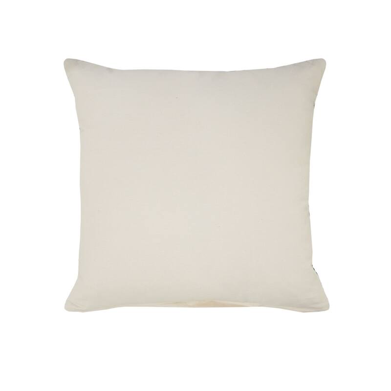 Handwoven Geometric Paisley Square Throw Pillow - 20" - Gray and White