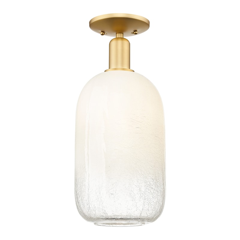 Innovations Lighting 716-1C-17-7 Brookhaven Cloche Semi-Flush - Satin Gold / Opal