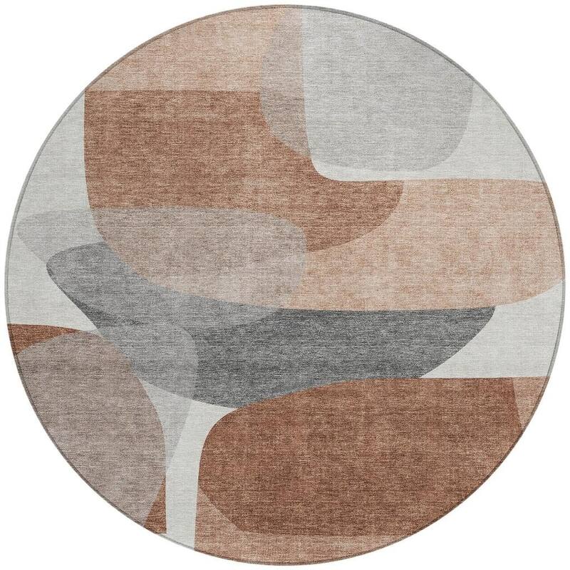 HomeRoots Abstract Transitional Rectangle Outdoor Rug